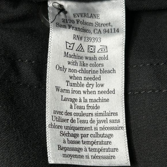 Everlane The Organic Utility Pant Mid Rise Straight Leg Navy Black Women 2 NWOT - Picture 12 of 13